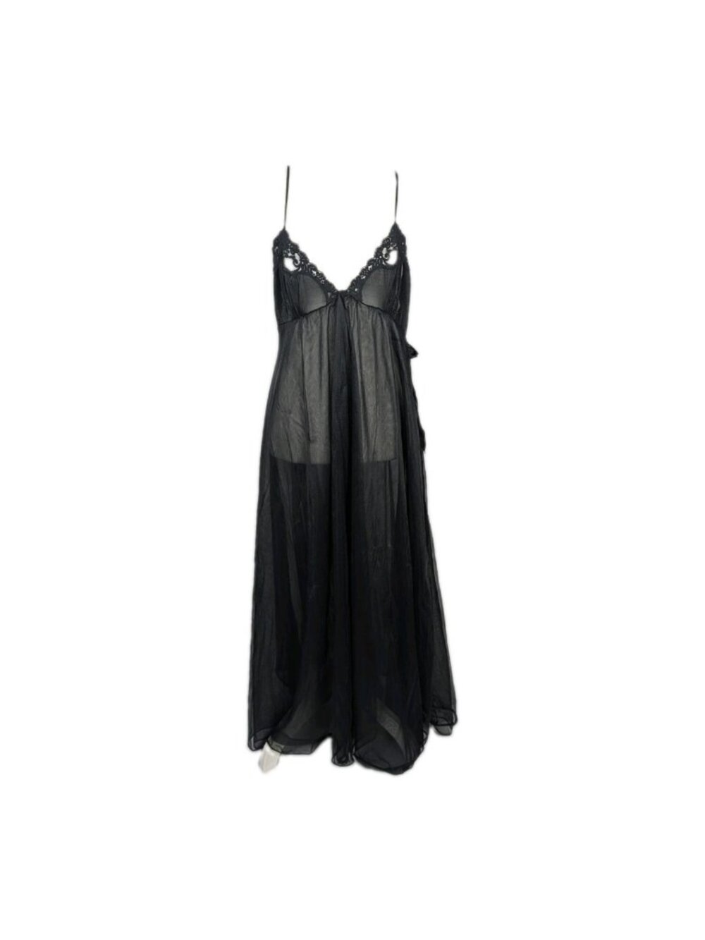 Vth Lily Of France Rosa Puleo Szule Sheer Lace Maxi Slip Dress Sz S Whimsygoth